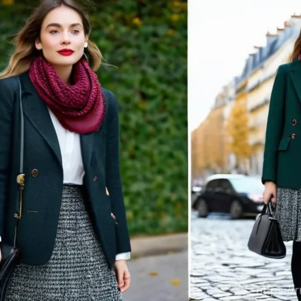 패션 코디네이터의 창의적 코디 전략 - **Prompt: Parisian Chic with a Vintage Twist**
    A young woman in her late 20s, with a confident y...