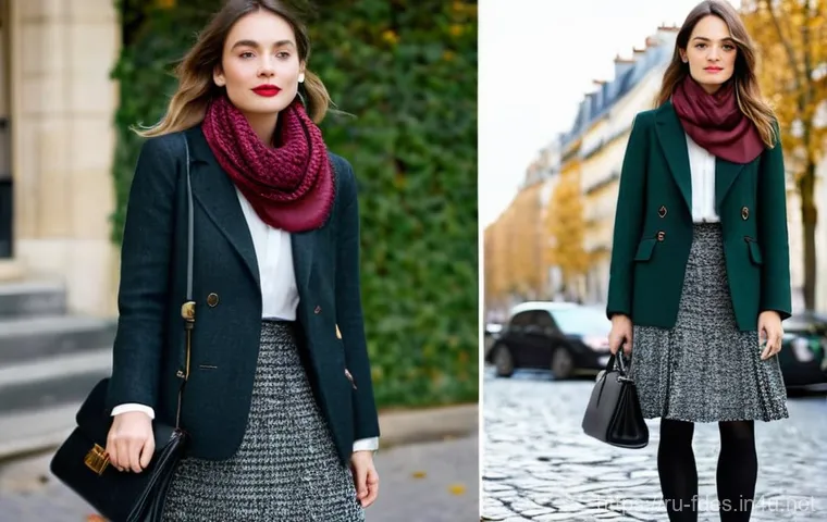 패션 코디네이터의 창의적 코디 전략 - **Prompt: Parisian Chic with a Vintage Twist**
    A young woman in her late 20s, with a confident y...