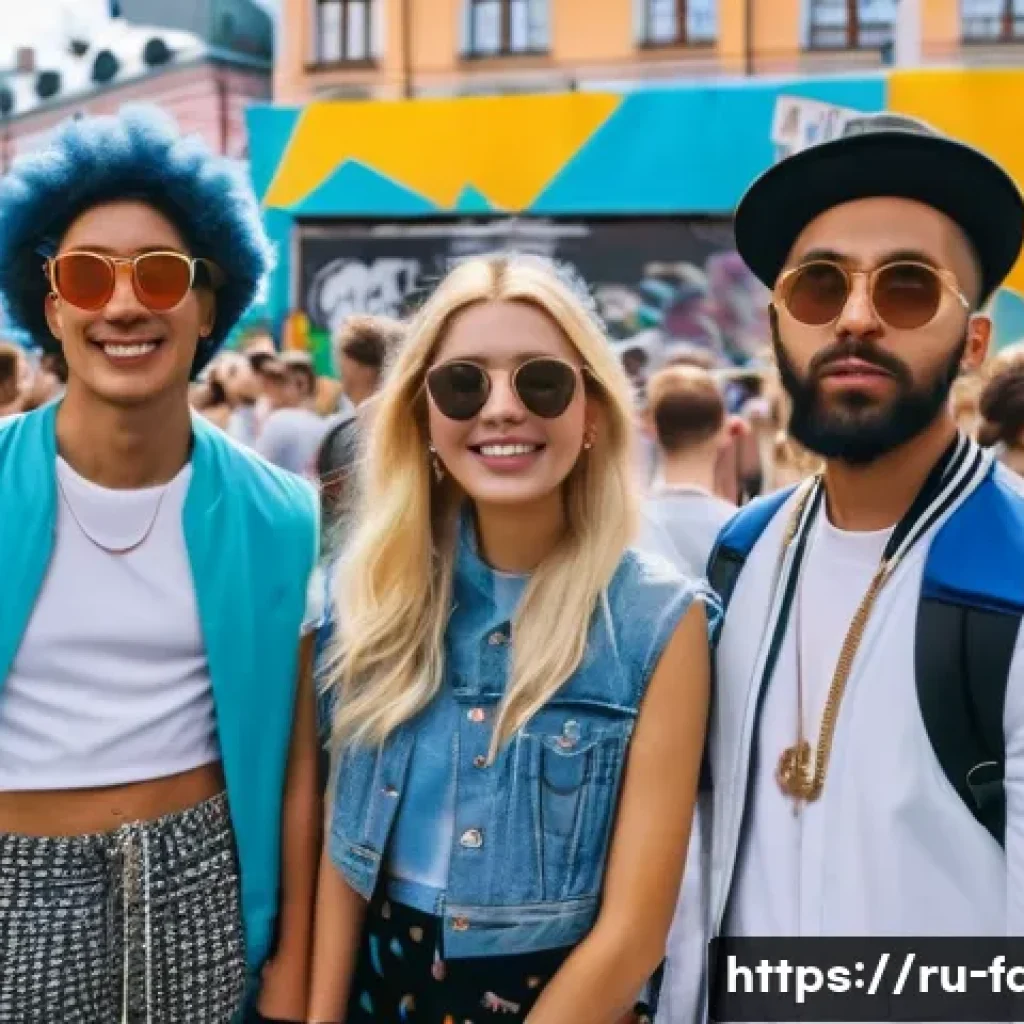 패션 코디네이터가 추천하는 패션 행사 - A vibrant street fashion festival scene in Saint Petersburg, Russia, showcasing young creative indiv...